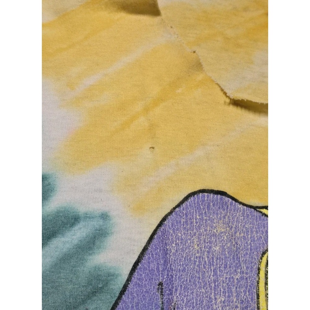 VTG Chopped Single Stitch Mardi Gras T Shirt Tie Dye Mens L 80s Screen Stars - Picture 7 of 16